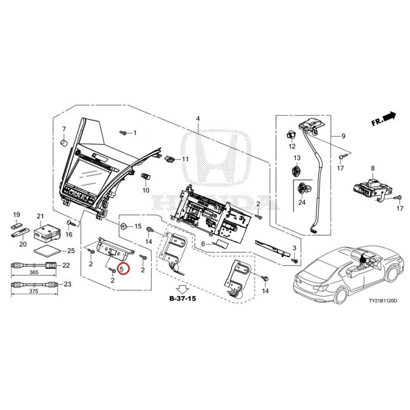 [NEW] JDM HONDA LEGEND HYBRID KC2 2016 Navigation System GENUINE OEM - Image 7