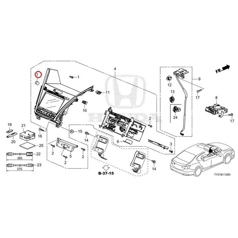 [NEW] JDM HONDA LEGEND HYBRID KC2 2016 Navigation System GENUINE OEM - Image 9