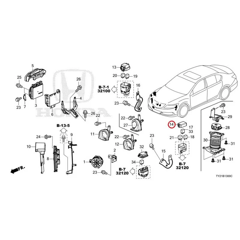 [NEW] JDM HONDA LEGEND HYBRID KC2 2016 Control Unit (Engine Compartment) (1) GENUINE OEM - Image 16