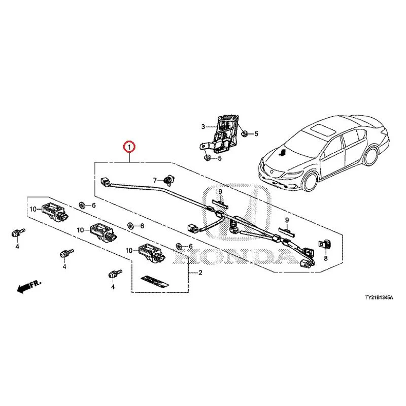 [NEW] JDM HONDA LEGEND HYBRID KC2 2016 Pop-Up Hood Sensor GENUINE OEM - Image 2