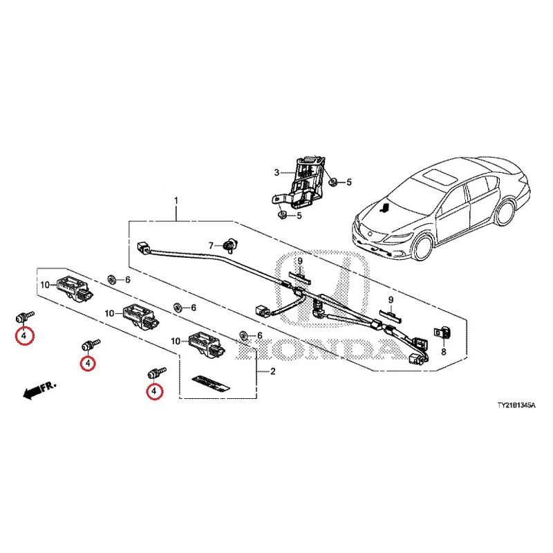 [NEW] JDM HONDA LEGEND HYBRID KC2 2016 Pop-Up Hood Sensor GENUINE OEM - Image 5