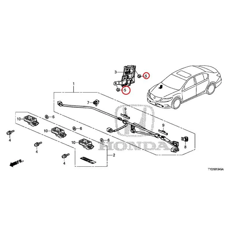 [NEW] JDM HONDA LEGEND HYBRID KC2 2016 Pop-Up Hood Sensor GENUINE OEM - Image 6