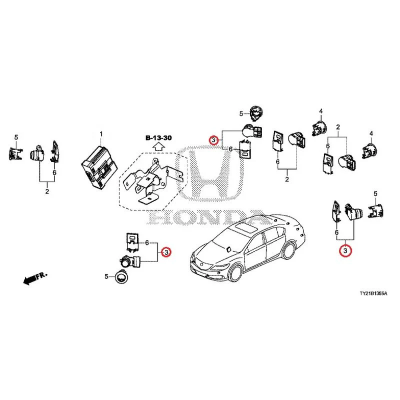 [NEW] JDM HONDA LEGEND HYBRID KC2 2016 Parking Sensor (1) GENUINE OEM - Image 14