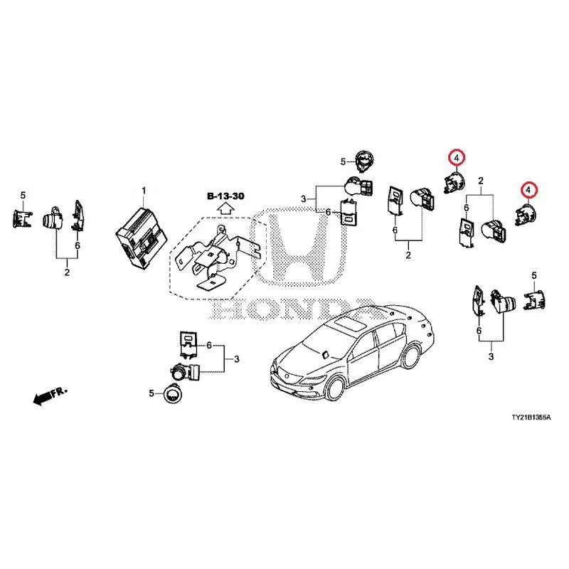 [NEW] JDM HONDA LEGEND HYBRID KC2 2016 Parking Sensor (1) GENUINE OEM - Image 19