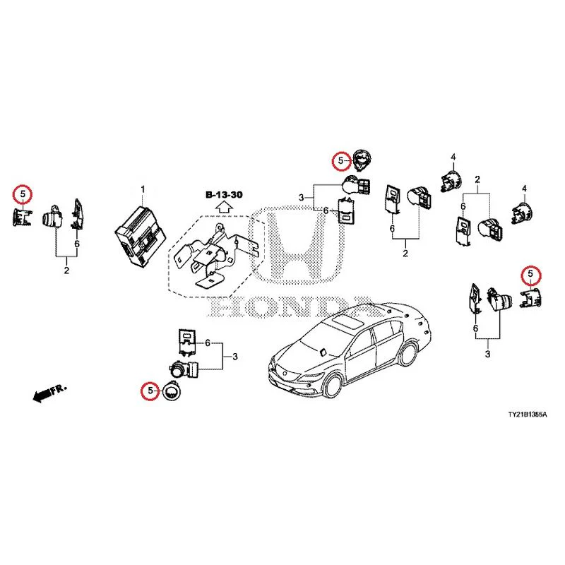[NEW] JDM HONDA LEGEND HYBRID KC2 2016 Parking Sensor (1) GENUINE OEM - Image 25