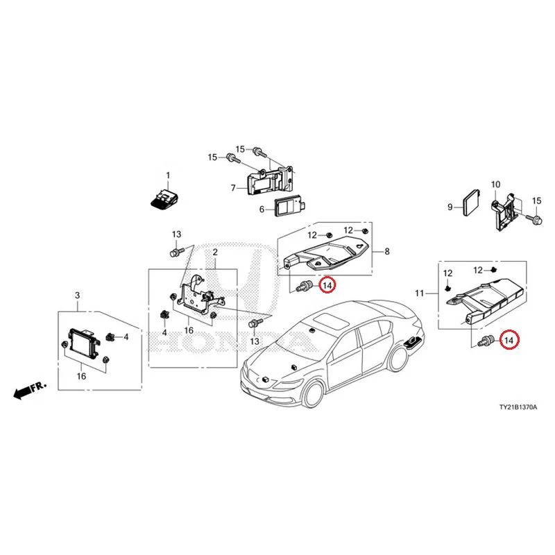 [NEW] JDM HONDA LEGEND HYBRID KC2 2016 Radar (1) GENUINE OEM - Image 15