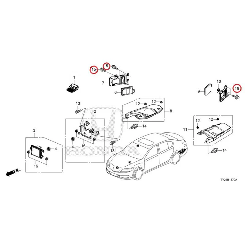 [NEW] JDM HONDA LEGEND HYBRID KC2 2016 Radar (1) GENUINE OEM - Image 16