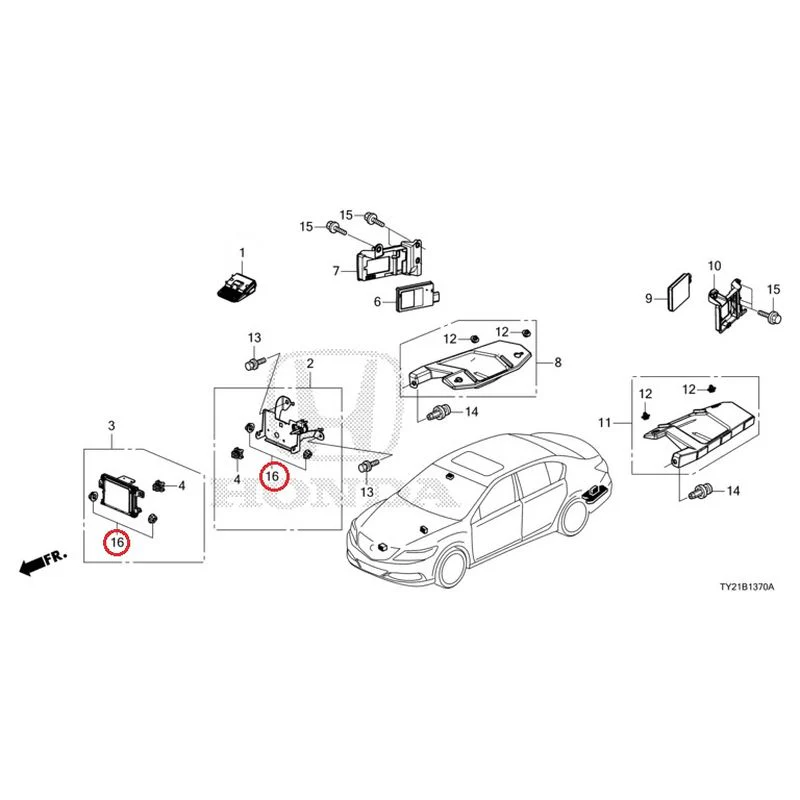 [NEW] JDM HONDA LEGEND HYBRID KC2 2016 Radar (1) GENUINE OEM - Image 17