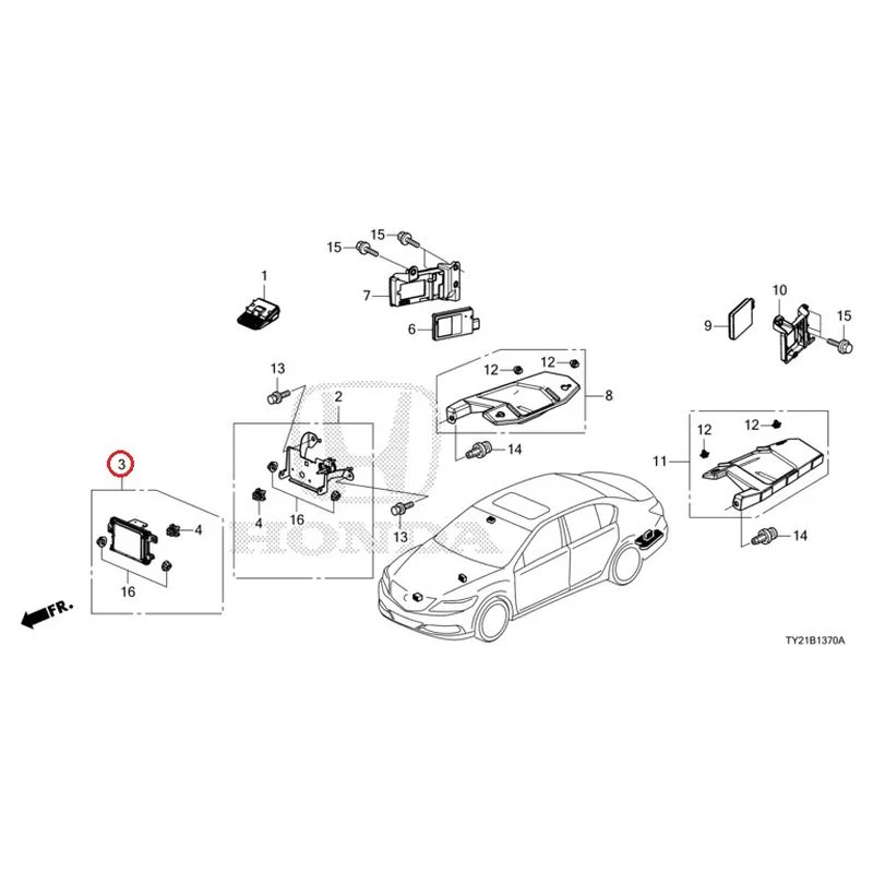 [NEW] JDM HONDA LEGEND HYBRID KC2 2016 Radar (1) GENUINE OEM - Image 5