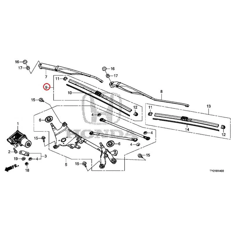 [NEW] JDM HONDA LEGEND HYBRID KC2 2016 Front Windshield Wiper GENUINE OEM - Image 10