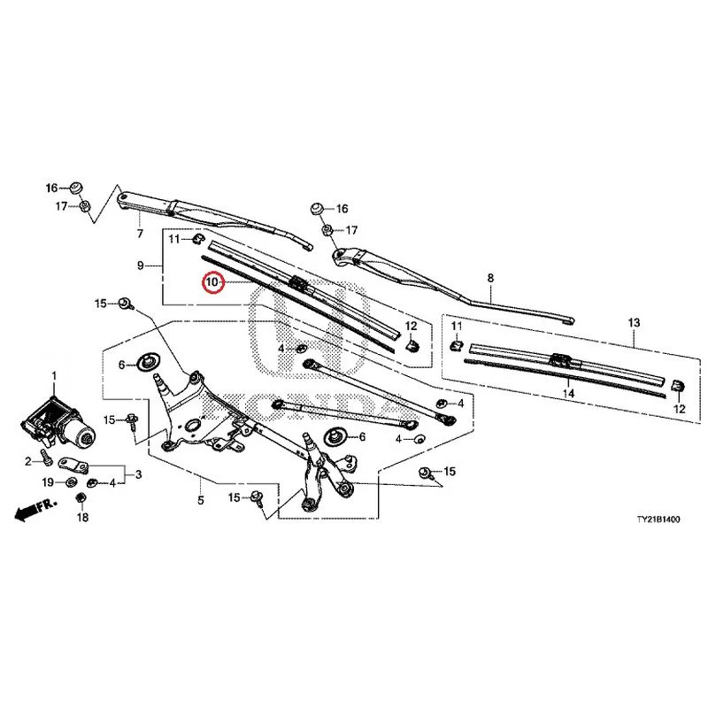 [NEW] JDM HONDA LEGEND HYBRID KC2 2016 Front Windshield Wiper GENUINE OEM - Image 15