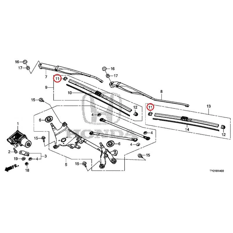 [NEW] JDM HONDA LEGEND HYBRID KC2 2016 Front Windshield Wiper GENUINE OEM - Image 16