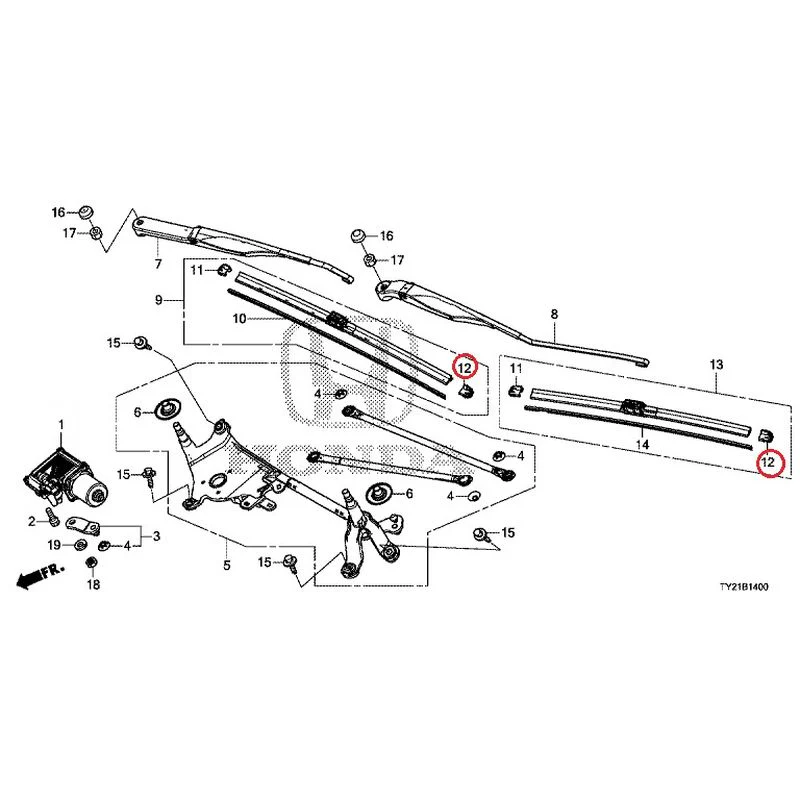 [NEW] JDM HONDA LEGEND HYBRID KC2 2016 Front Windshield Wiper GENUINE OEM - Image 19