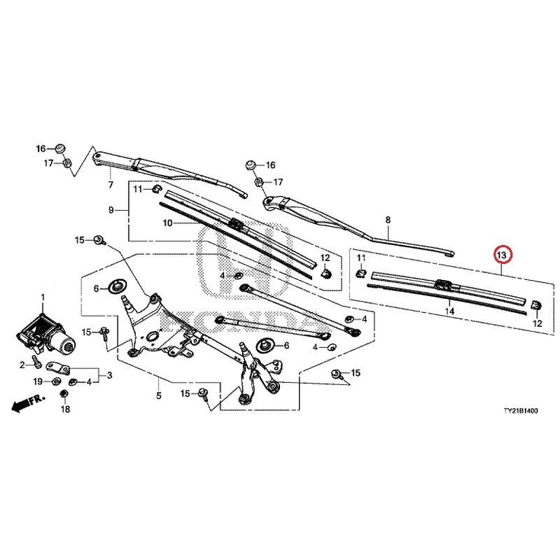 [NEW] JDM HONDA LEGEND HYBRID KC2 2016 Front Windshield Wiper GENUINE OEM - Image 21