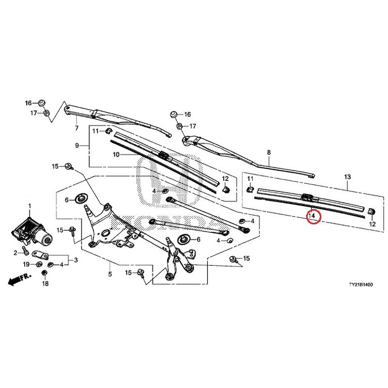 [NEW] JDM HONDA LEGEND HYBRID KC2 2016 Front Windshield Wiper GENUINE OEM - Image 22
