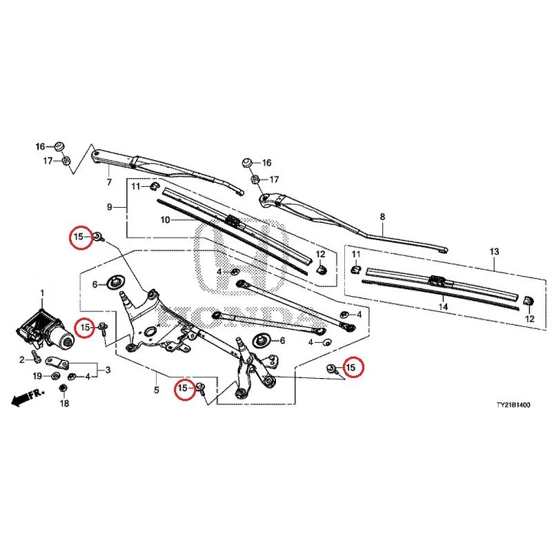 [NEW] JDM HONDA LEGEND HYBRID KC2 2016 Front Windshield Wiper GENUINE OEM - Image 24