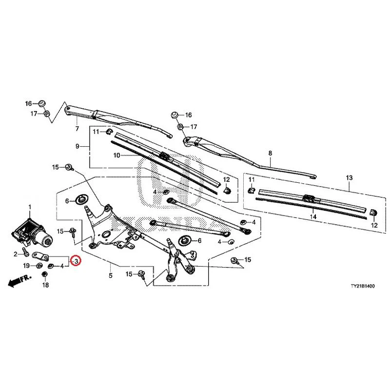 [NEW] JDM HONDA LEGEND HYBRID KC2 2016 Front Windshield Wiper GENUINE OEM - Image 4