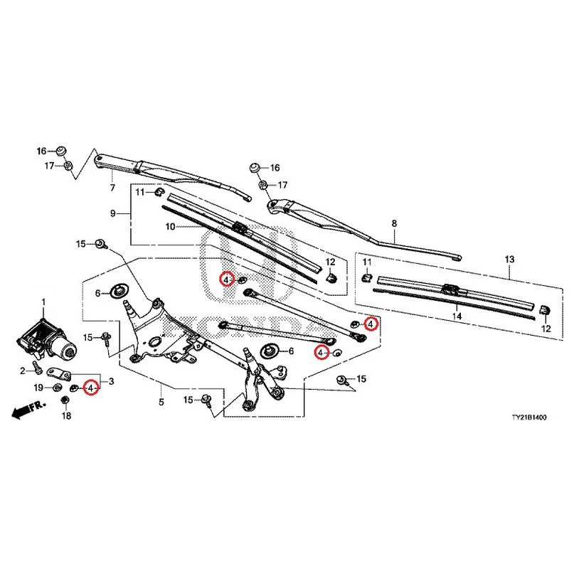 [NEW] JDM HONDA LEGEND HYBRID KC2 2016 Front Windshield Wiper GENUINE OEM - Image 5