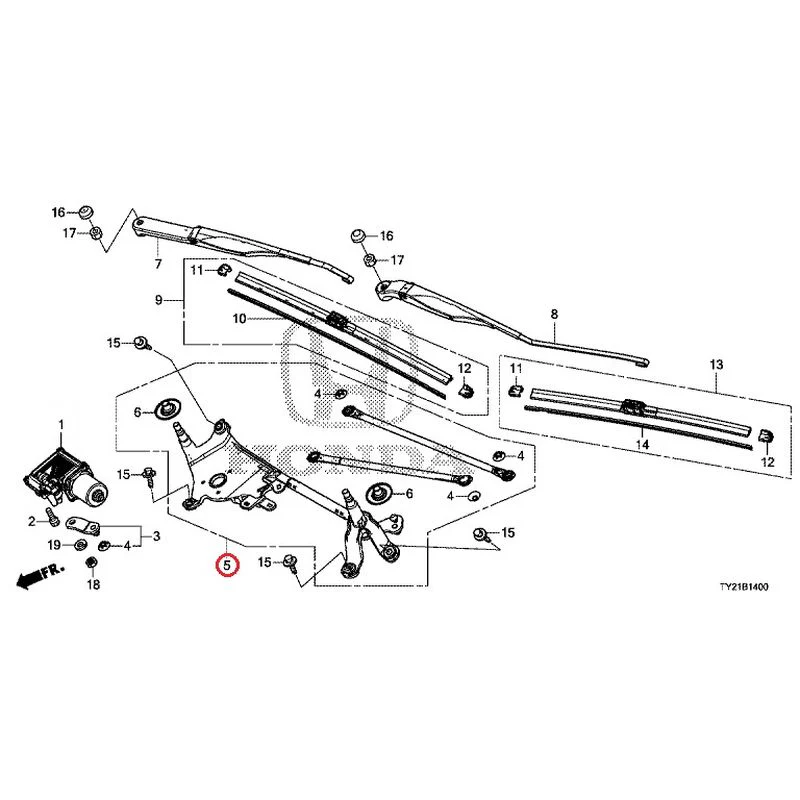 [NEW] JDM HONDA LEGEND HYBRID KC2 2016 Front Windshield Wiper GENUINE OEM - Image 6