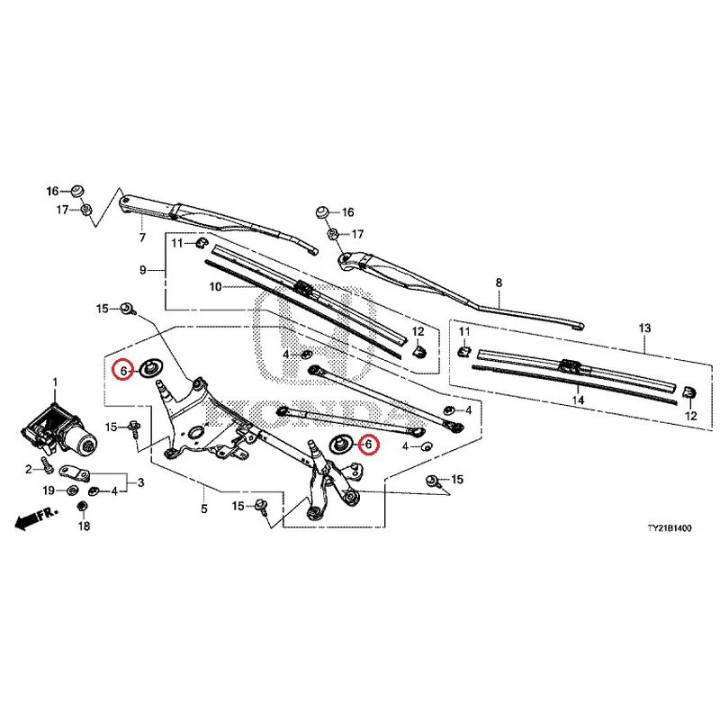 [NEW] JDM HONDA LEGEND HYBRID KC2 2016 Front Windshield Wiper GENUINE OEM - Image 7