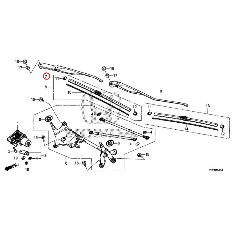 [NEW] JDM HONDA LEGEND HYBRID KC2 2016 Front Windshield Wiper GENUINE OEM - Image 8