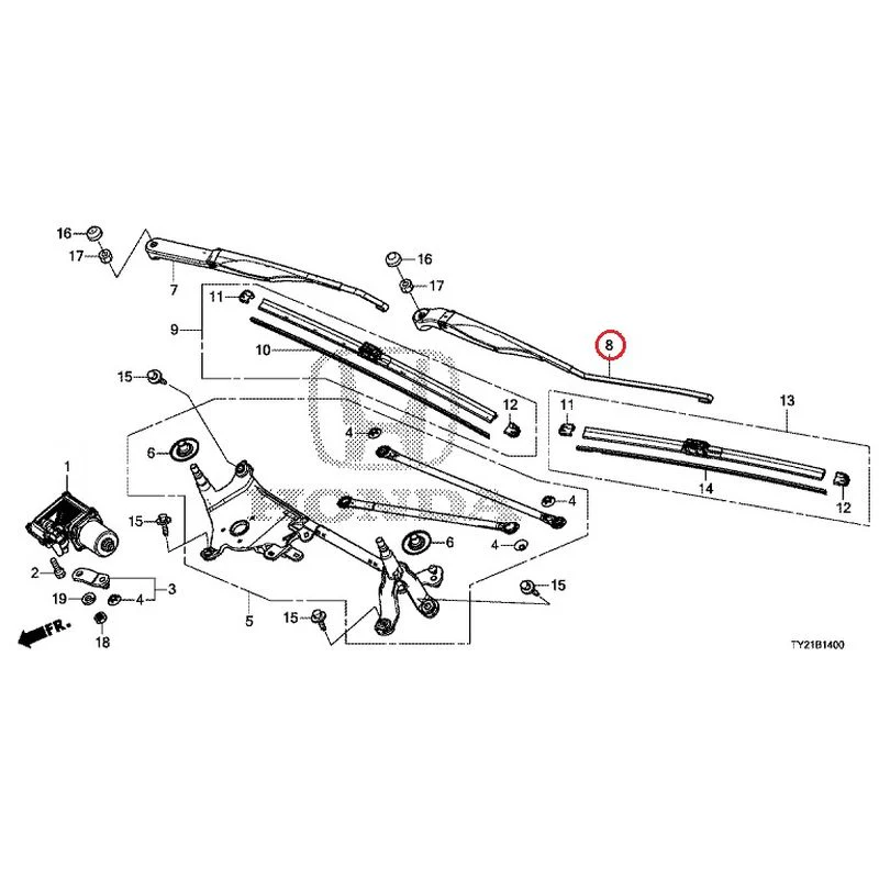 [NEW] JDM HONDA LEGEND HYBRID KC2 2016 Front Windshield Wiper GENUINE OEM - Image 9