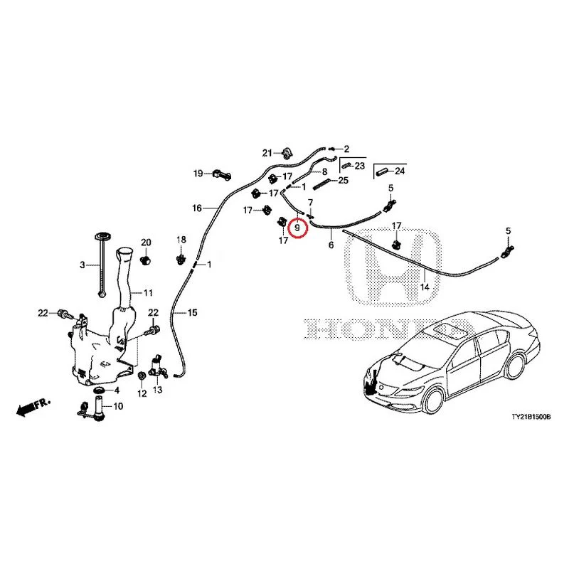 [NEW] JDM HONDA LEGEND HYBRID KC2 2016 Windshield Washer GENUINE OEM - Image 10
