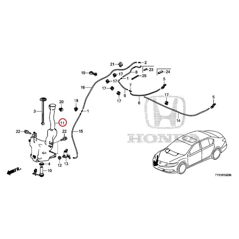 [NEW] JDM HONDA LEGEND HYBRID KC2 2016 Windshield Washer GENUINE OEM - Image 12