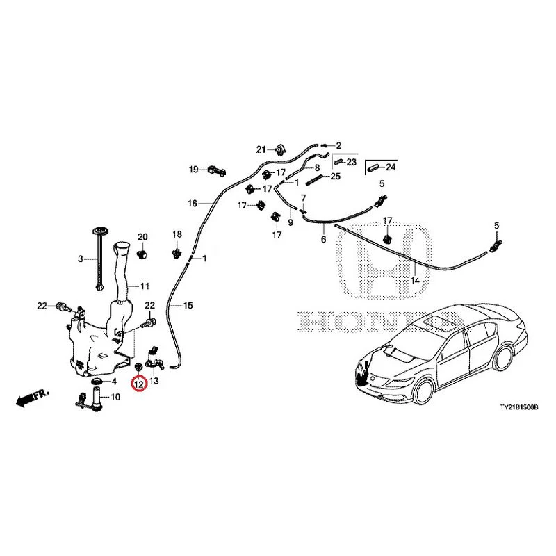 [NEW] JDM HONDA LEGEND HYBRID KC2 2016 Windshield Washer GENUINE OEM - Image 13
