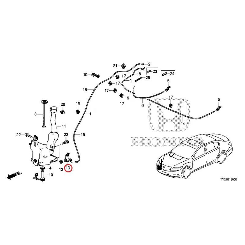 [NEW] JDM HONDA LEGEND HYBRID KC2 2016 Windshield Washer GENUINE OEM - Image 14