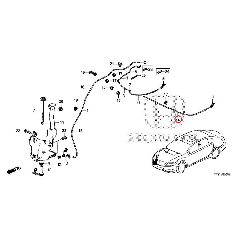 [NEW] JDM HONDA LEGEND HYBRID KC2 2016 Windshield Washer GENUINE OEM - Image 15