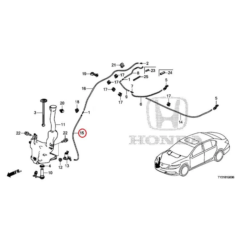 [NEW] JDM HONDA LEGEND HYBRID KC2 2016 Windshield Washer GENUINE OEM - Image 16