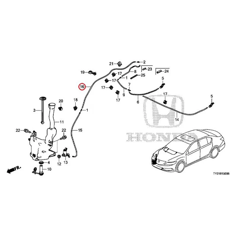 [NEW] JDM HONDA LEGEND HYBRID KC2 2016 Windshield Washer GENUINE OEM - Image 17