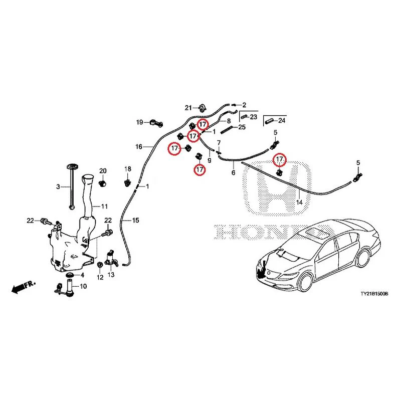 [NEW] JDM HONDA LEGEND HYBRID KC2 2016 Windshield Washer GENUINE OEM - Image 18