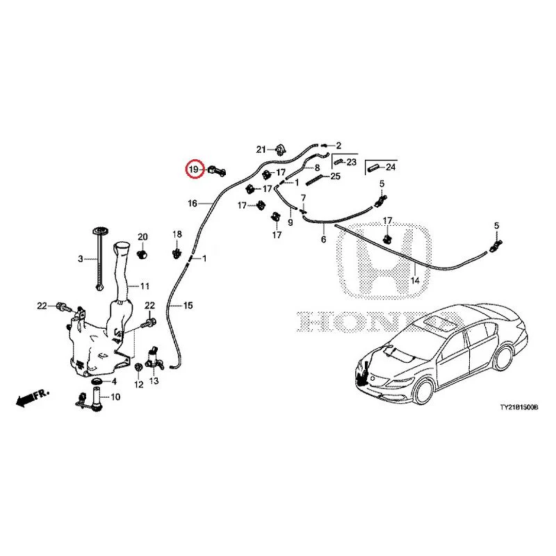[NEW] JDM HONDA LEGEND HYBRID KC2 2016 Windshield Washer GENUINE OEM - Image 20