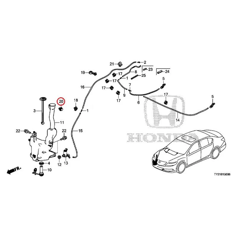 [NEW] JDM HONDA LEGEND HYBRID KC2 2016 Windshield Washer GENUINE OEM - Image 21