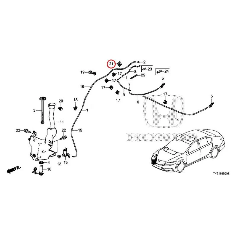[NEW] JDM HONDA LEGEND HYBRID KC2 2016 Windshield Washer GENUINE OEM - Image 22