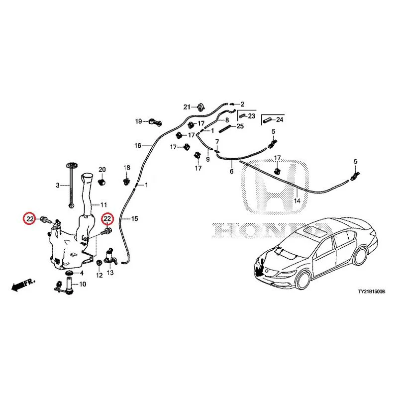 [NEW] JDM HONDA LEGEND HYBRID KC2 2016 Windshield Washer GENUINE OEM - Image 23