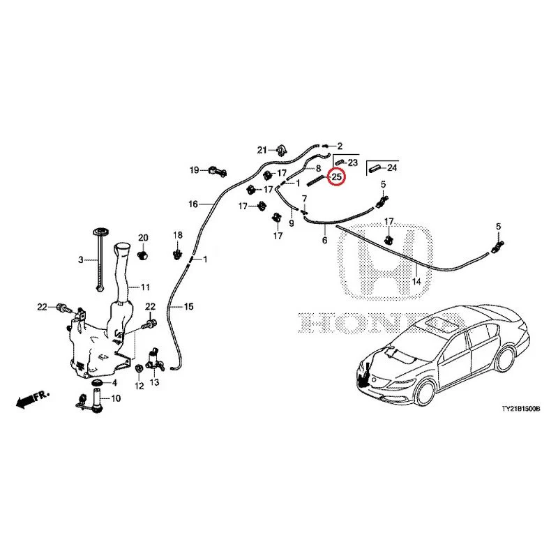 [NEW] JDM HONDA LEGEND HYBRID KC2 2016 Windshield Washer GENUINE OEM - Image 25