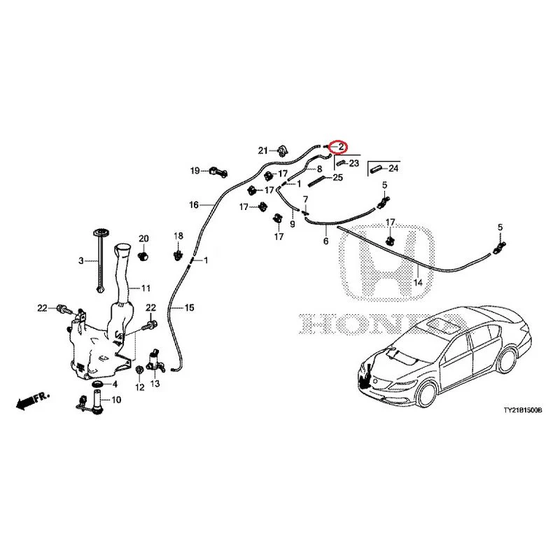 [NEW] JDM HONDA LEGEND HYBRID KC2 2016 Windshield Washer GENUINE OEM - Image 3