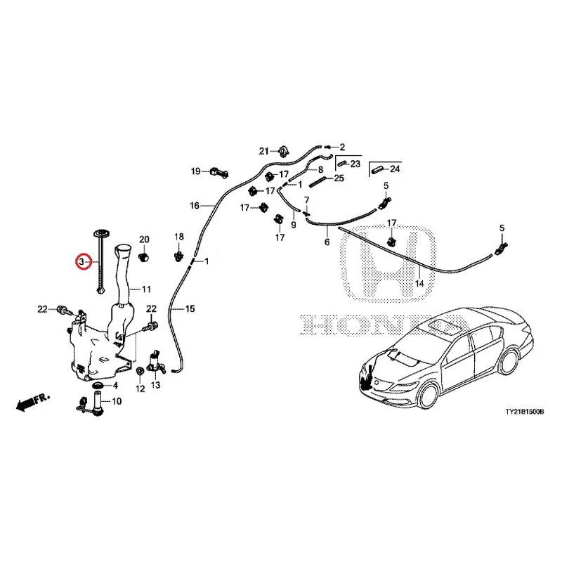[NEW] JDM HONDA LEGEND HYBRID KC2 2016 Windshield Washer GENUINE OEM - Image 4