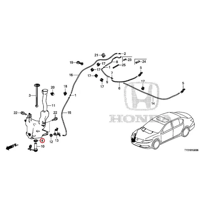 [NEW] JDM HONDA LEGEND HYBRID KC2 2016 Windshield Washer GENUINE OEM - Image 5