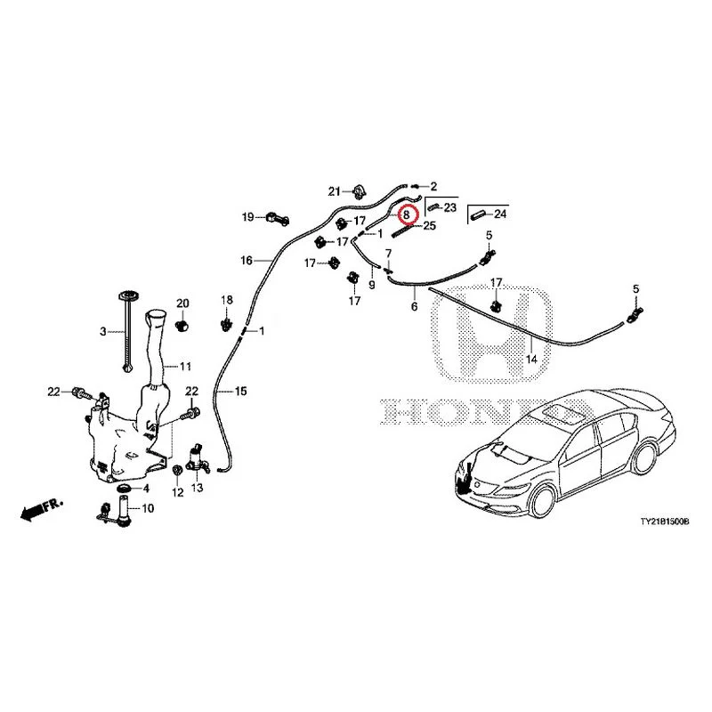 [NEW] JDM HONDA LEGEND HYBRID KC2 2016 Windshield Washer GENUINE OEM - Image 9