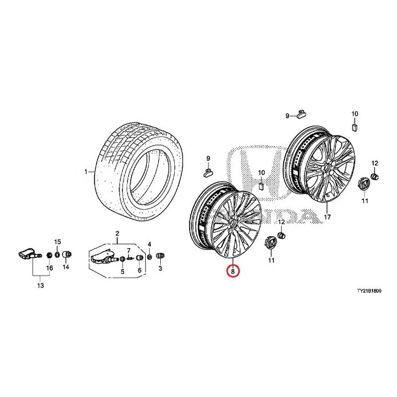 [NEW] JDM HONDA LEGEND HYBRID KC2 2016 Tire/Wheel Disc GENUINE OEM - Image 9