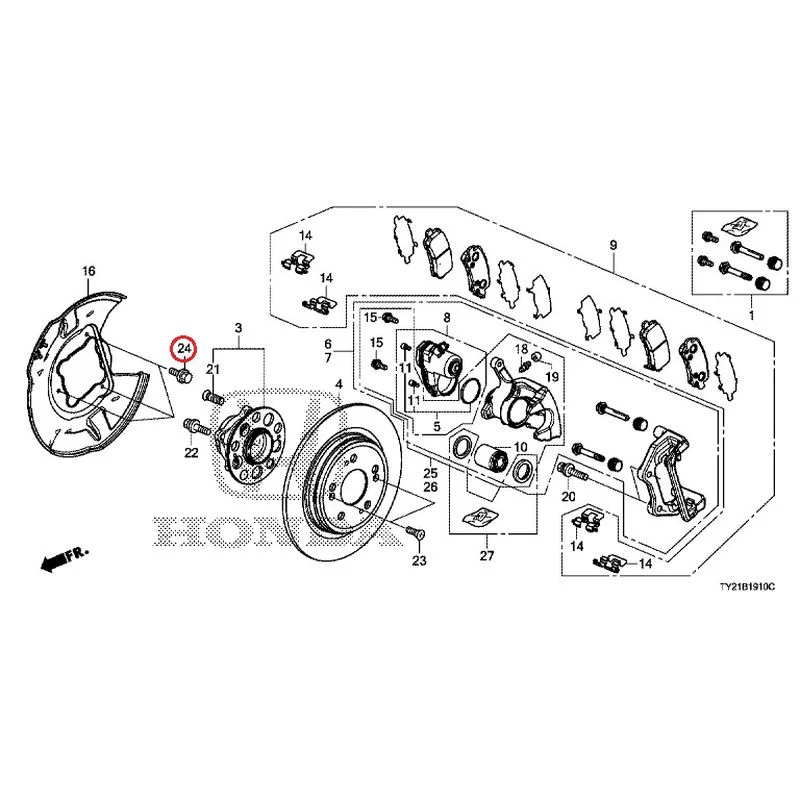 [NEW] JDM HONDA LEGEND HYBRID KC2 2016 Rear Brake GENUINE OEM - Image 22