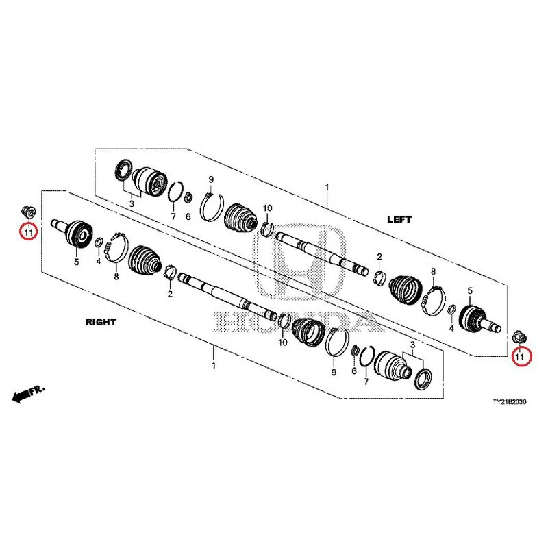 [NEW] JDM HONDA LEGEND HYBRID KC2 2016 Rear Drive Shaft GENUINE OEM - Image 12