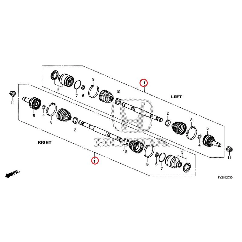 [NEW] JDM HONDA LEGEND HYBRID KC2 2016 Rear Drive Shaft GENUINE OEM - Image 2
