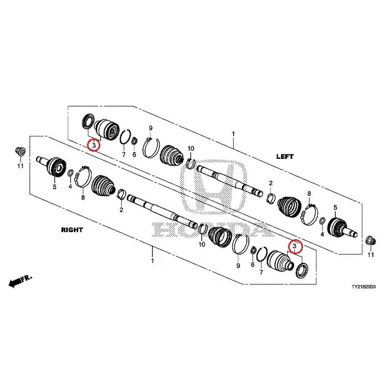 [NEW] JDM HONDA LEGEND HYBRID KC2 2016 Rear Drive Shaft GENUINE OEM - Image 4