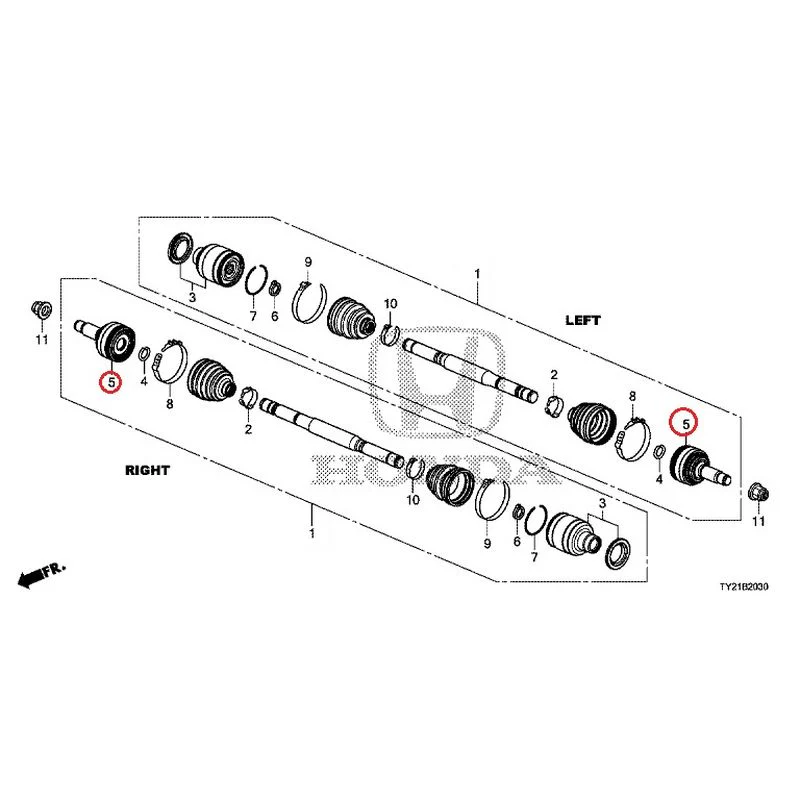 [NEW] JDM HONDA LEGEND HYBRID KC2 2016 Rear Drive Shaft GENUINE OEM - Image 6