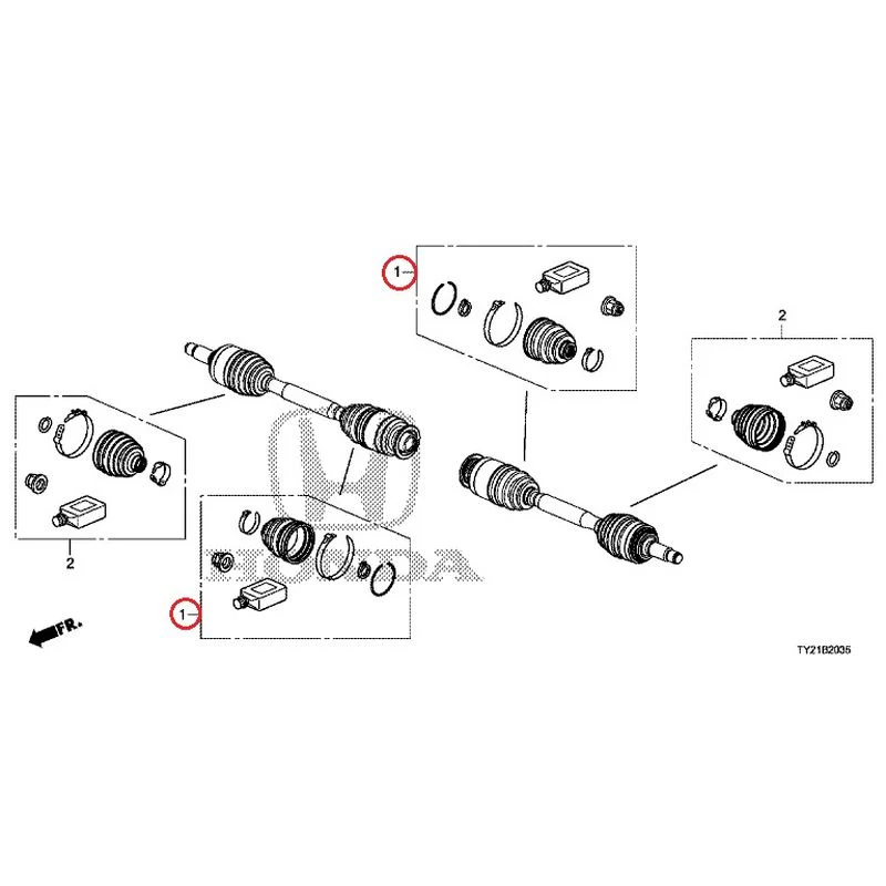 [NEW] JDM HONDA LEGEND HYBRID KC2 2016 Rear Drive Shaft Set Short parts GENUINE OEM - Image 2